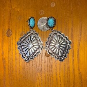 Earrings silver & turquoise